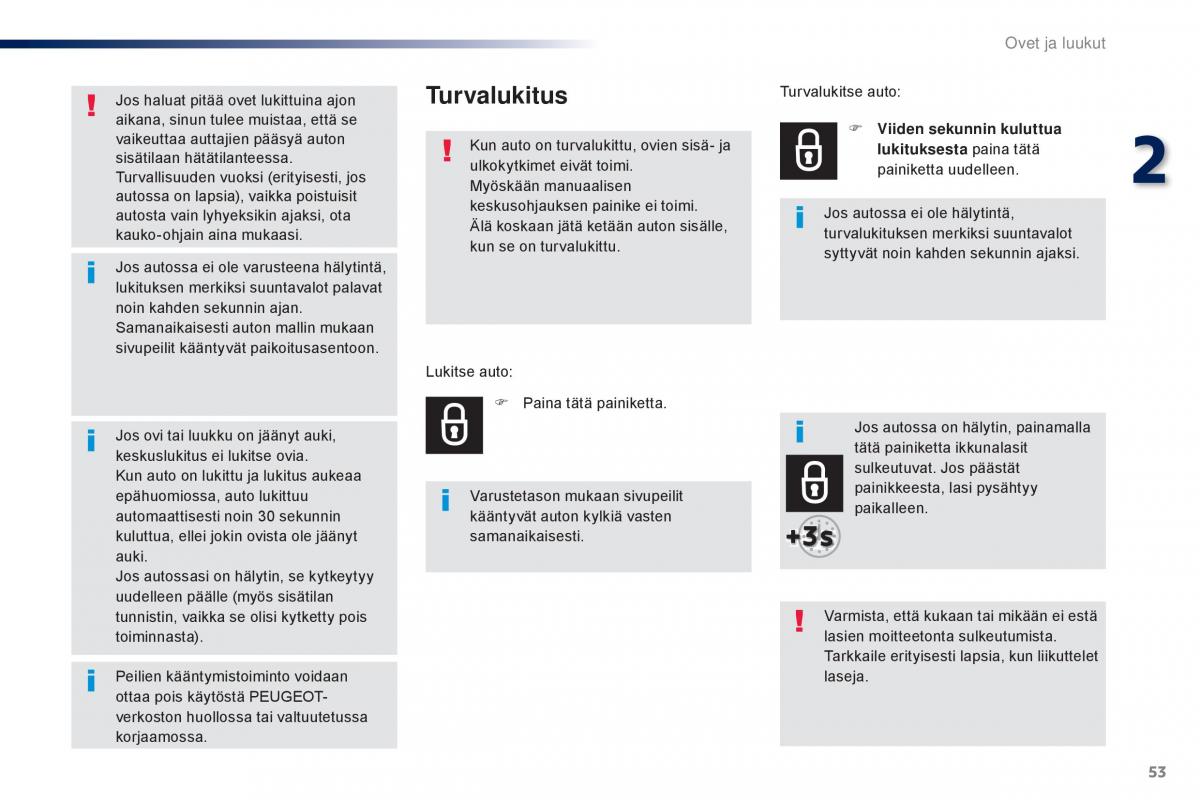 Peugeot Traveller omistajan kasikirja / page 55