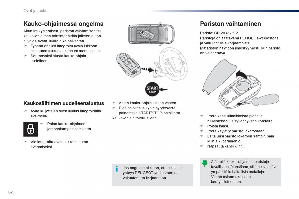 Peugeot Traveller omistajan kasikirja / page 64