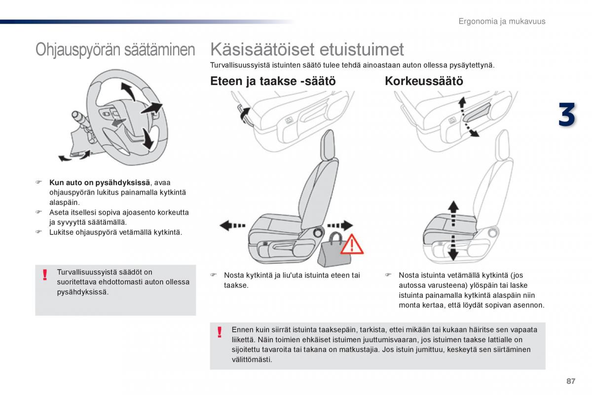 Peugeot Traveller omistajan kasikirja / page 89