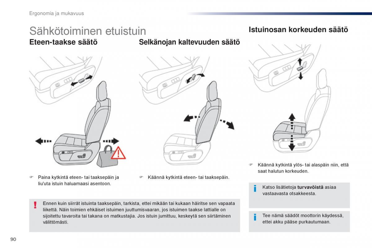 Peugeot Traveller omistajan kasikirja / page 92