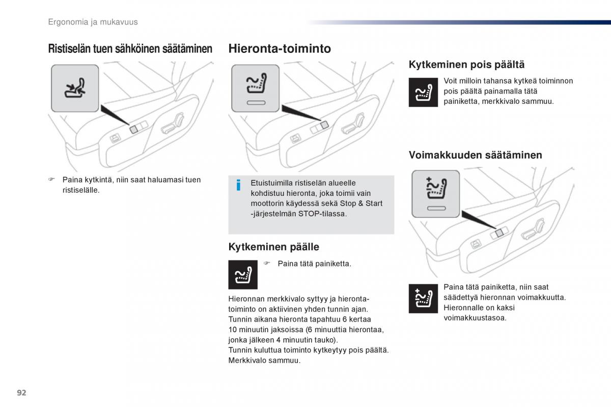 Peugeot Traveller omistajan kasikirja / page 94