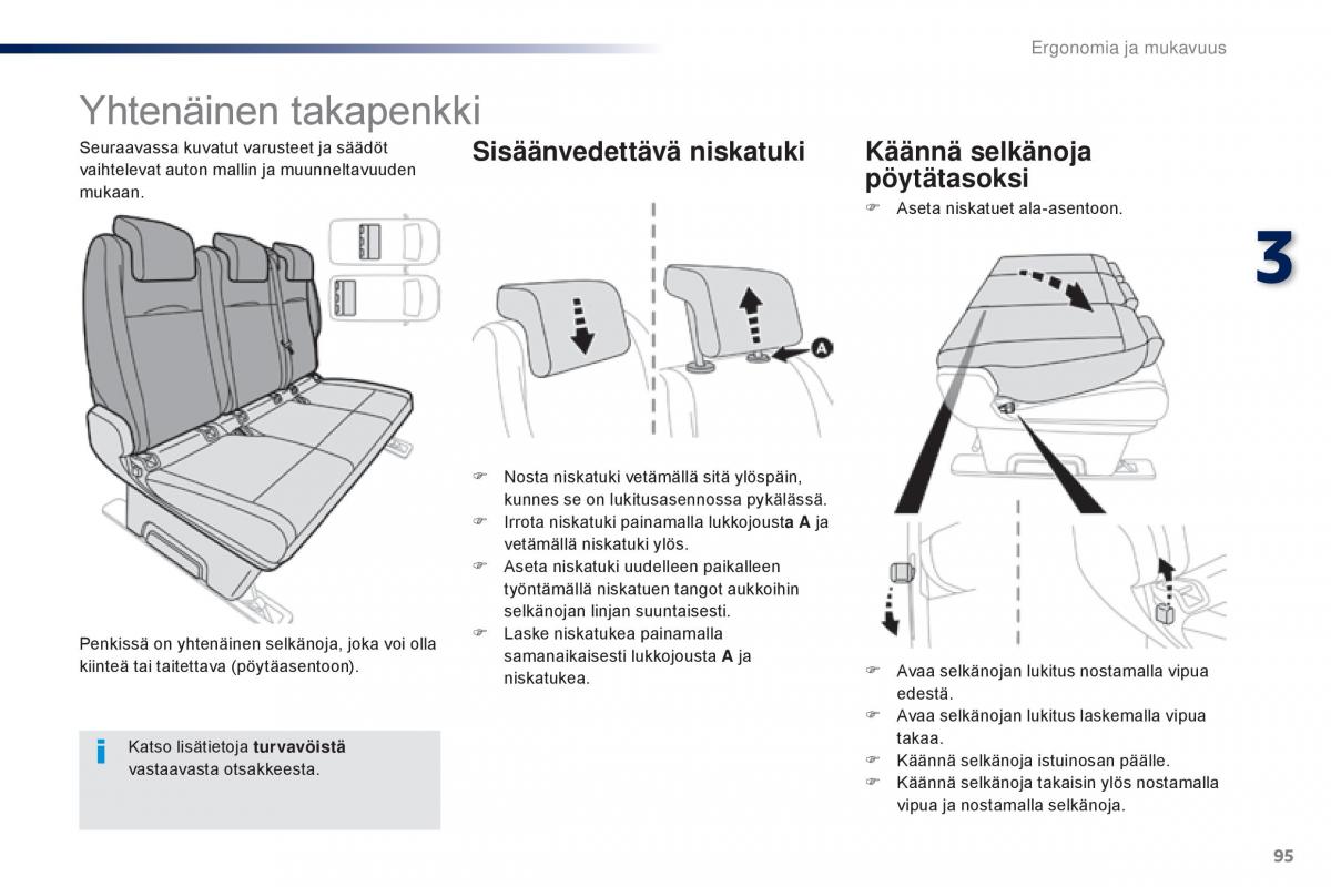 Peugeot Traveller omistajan kasikirja / page 97