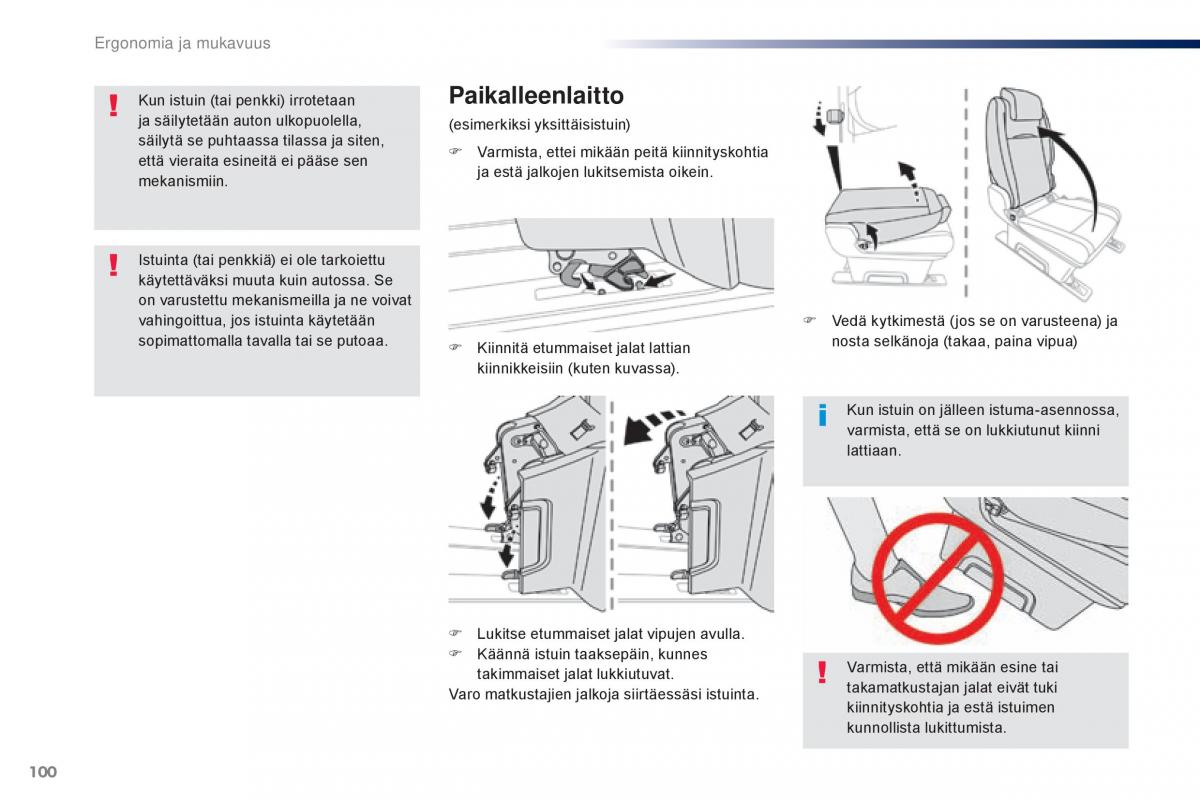 Peugeot Traveller omistajan kasikirja / page 102