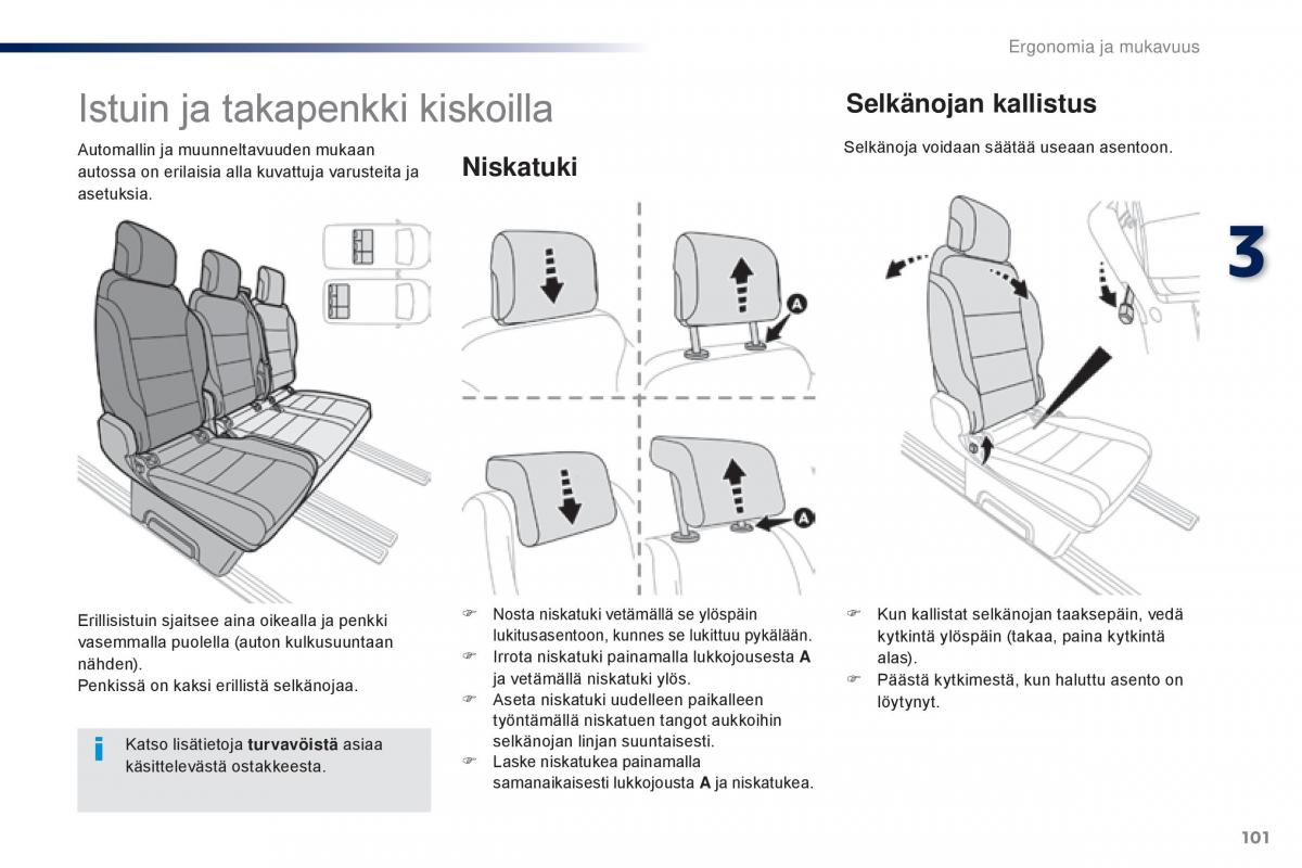 Peugeot Traveller omistajan kasikirja / page 103