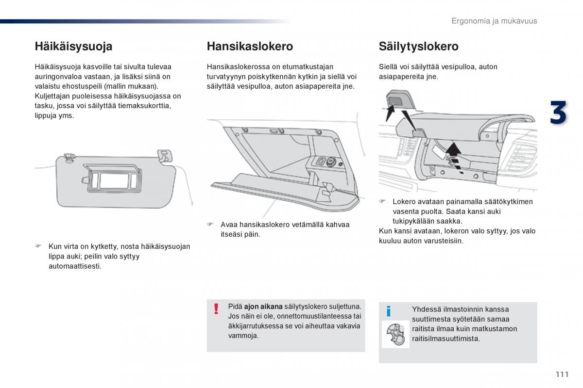 Peugeot Traveller omistajan kasikirja / page 113