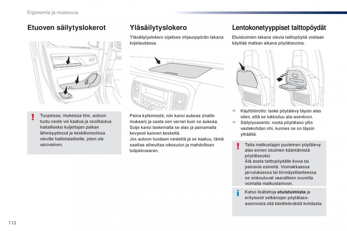 Peugeot Traveller omistajan kasikirja / page 114