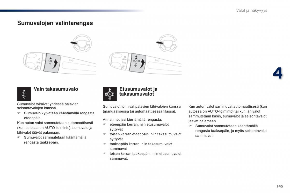 Peugeot Traveller omistajan kasikirja / page 147