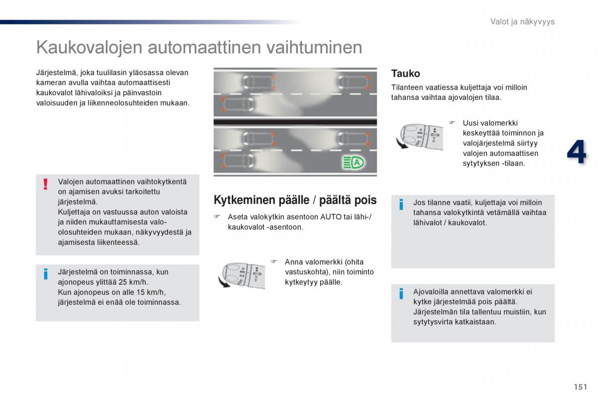 Peugeot Traveller omistajan kasikirja / page 153