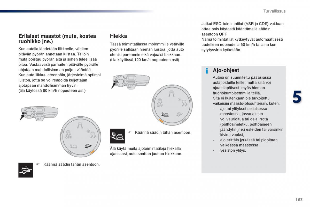 Peugeot Traveller omistajan kasikirja / page 165