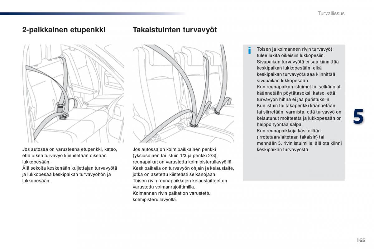 Peugeot Traveller omistajan kasikirja / page 167