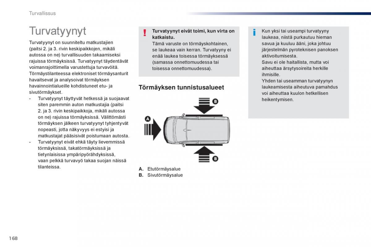 Peugeot Traveller omistajan kasikirja / page 170