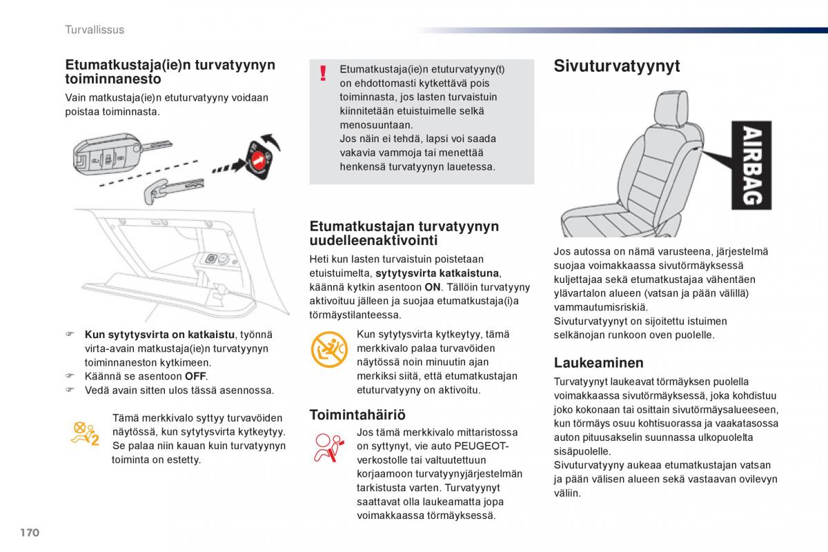 Peugeot Traveller omistajan kasikirja / page 172