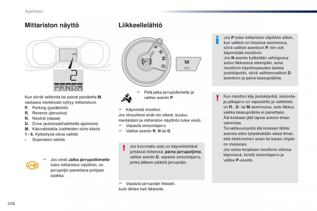 Peugeot Traveller omistajan kasikirja / page 208