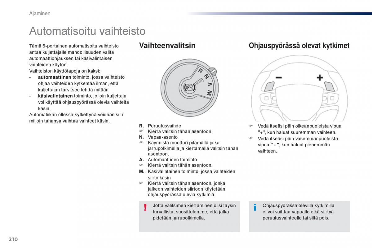 Peugeot Traveller omistajan kasikirja / page 212