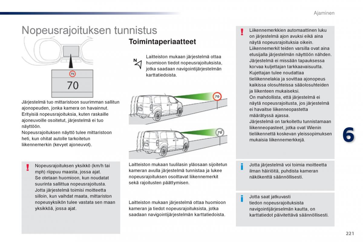 Peugeot Traveller omistajan kasikirja / page 223