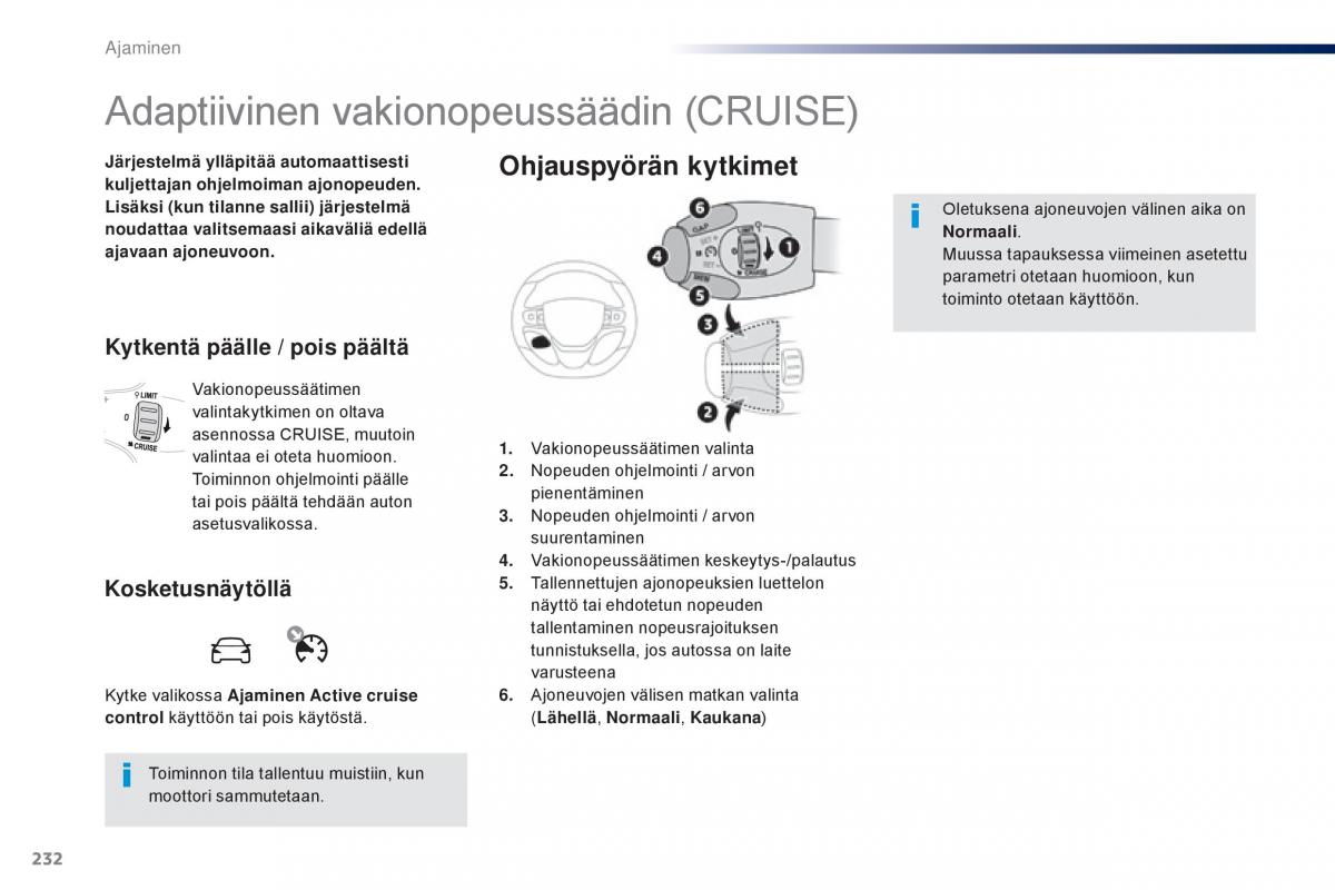 Peugeot Traveller omistajan kasikirja / page 234