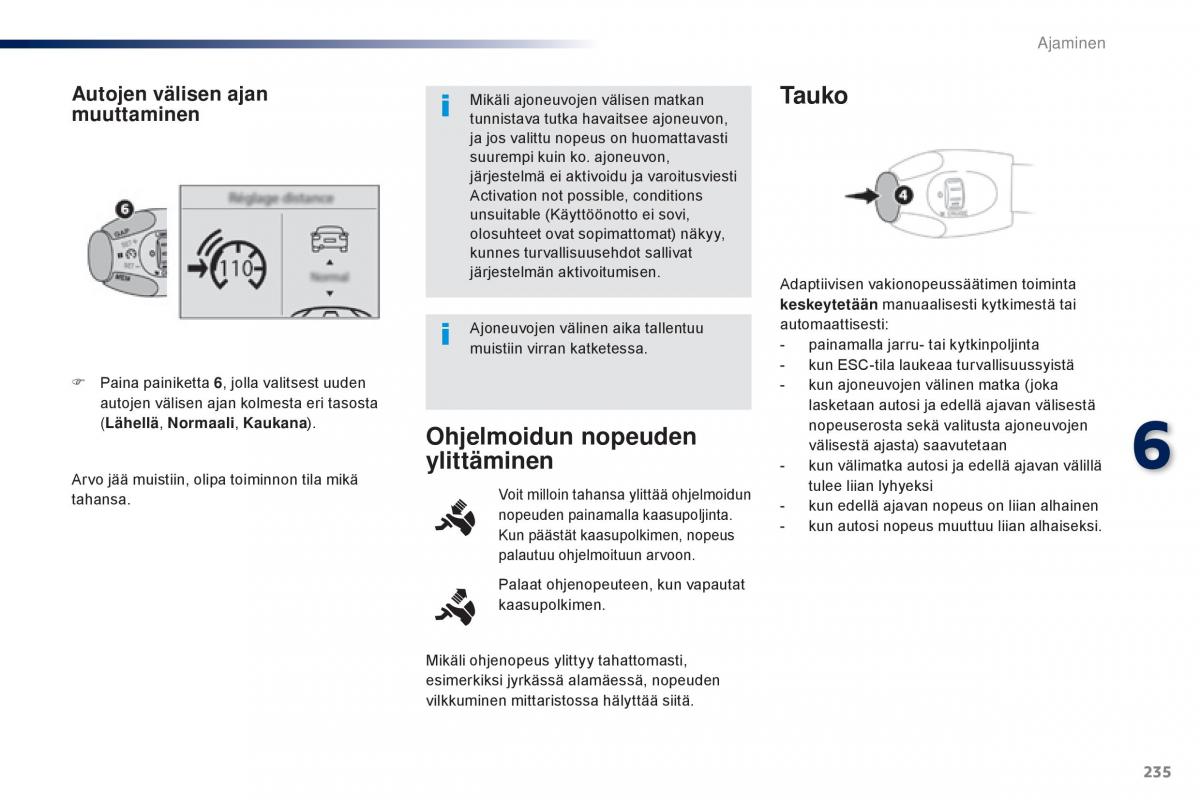 Peugeot Traveller omistajan kasikirja / page 237