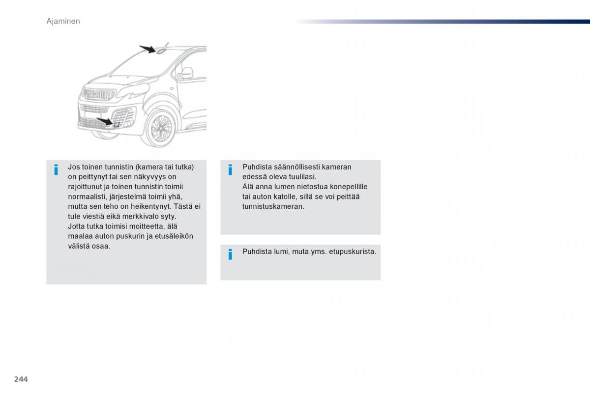 Peugeot Traveller omistajan kasikirja / page 246