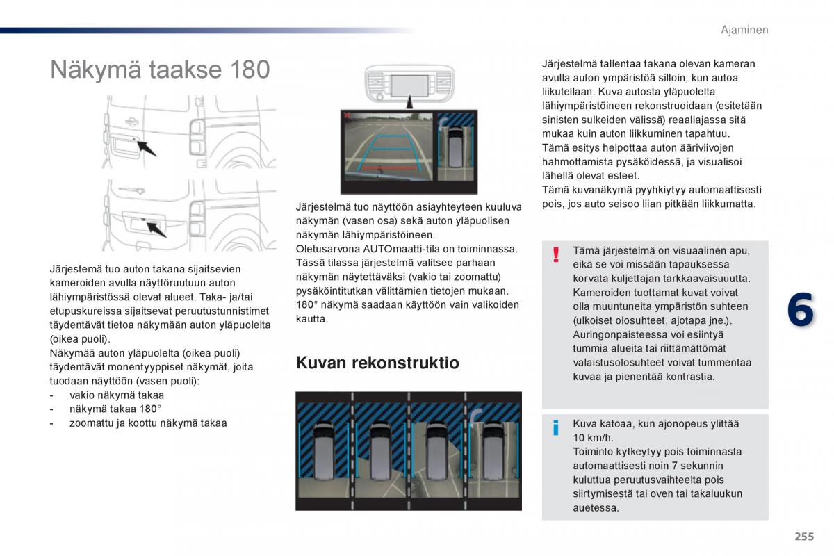 Peugeot Traveller omistajan kasikirja / page 257