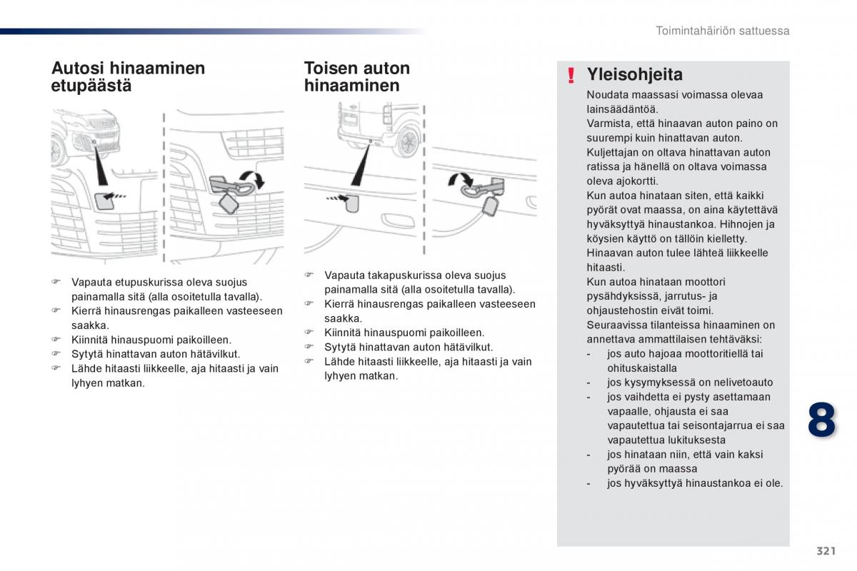 Peugeot Traveller omistajan kasikirja / page 323