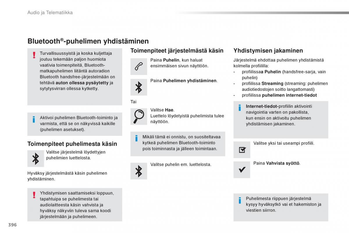 Peugeot Traveller omistajan kasikirja / page 398