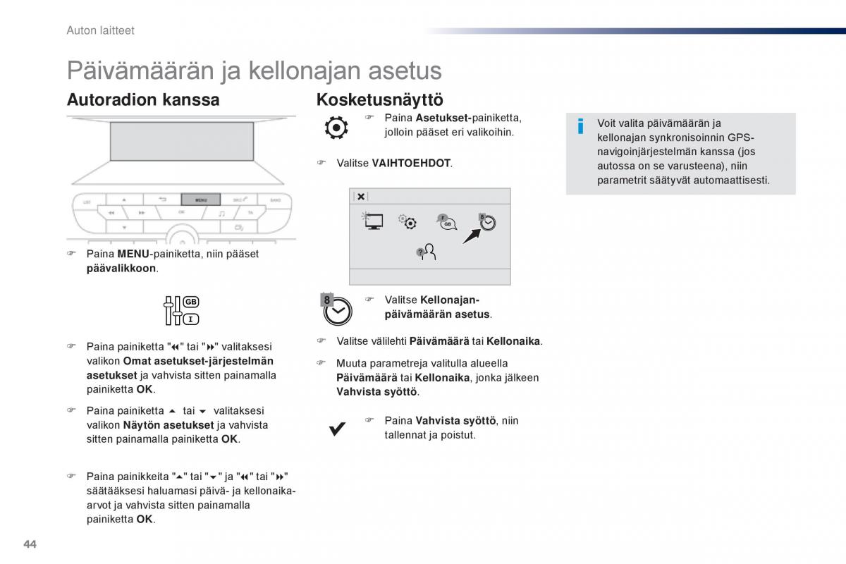 Peugeot Traveller omistajan kasikirja / page 46