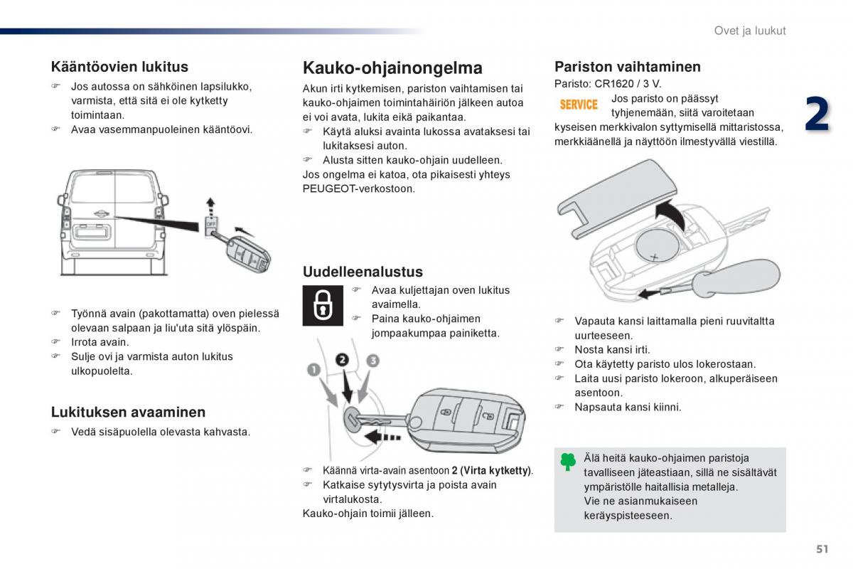 Peugeot Traveller omistajan kasikirja / page 53