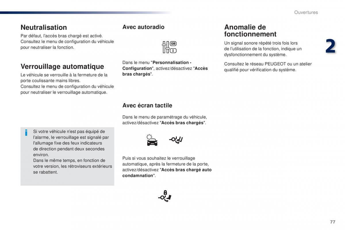 Peugeot Traveller manuel du proprietaire / page 79