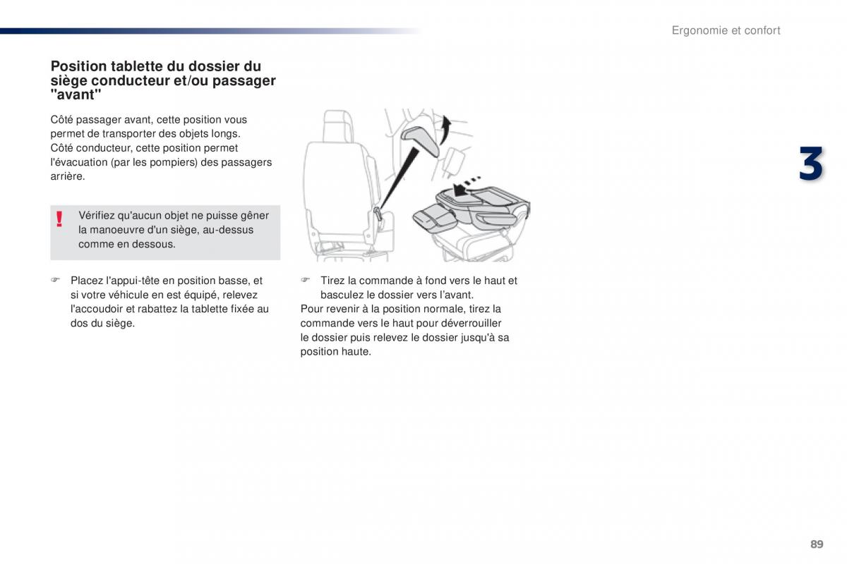 Peugeot Traveller manuel du proprietaire / page 91