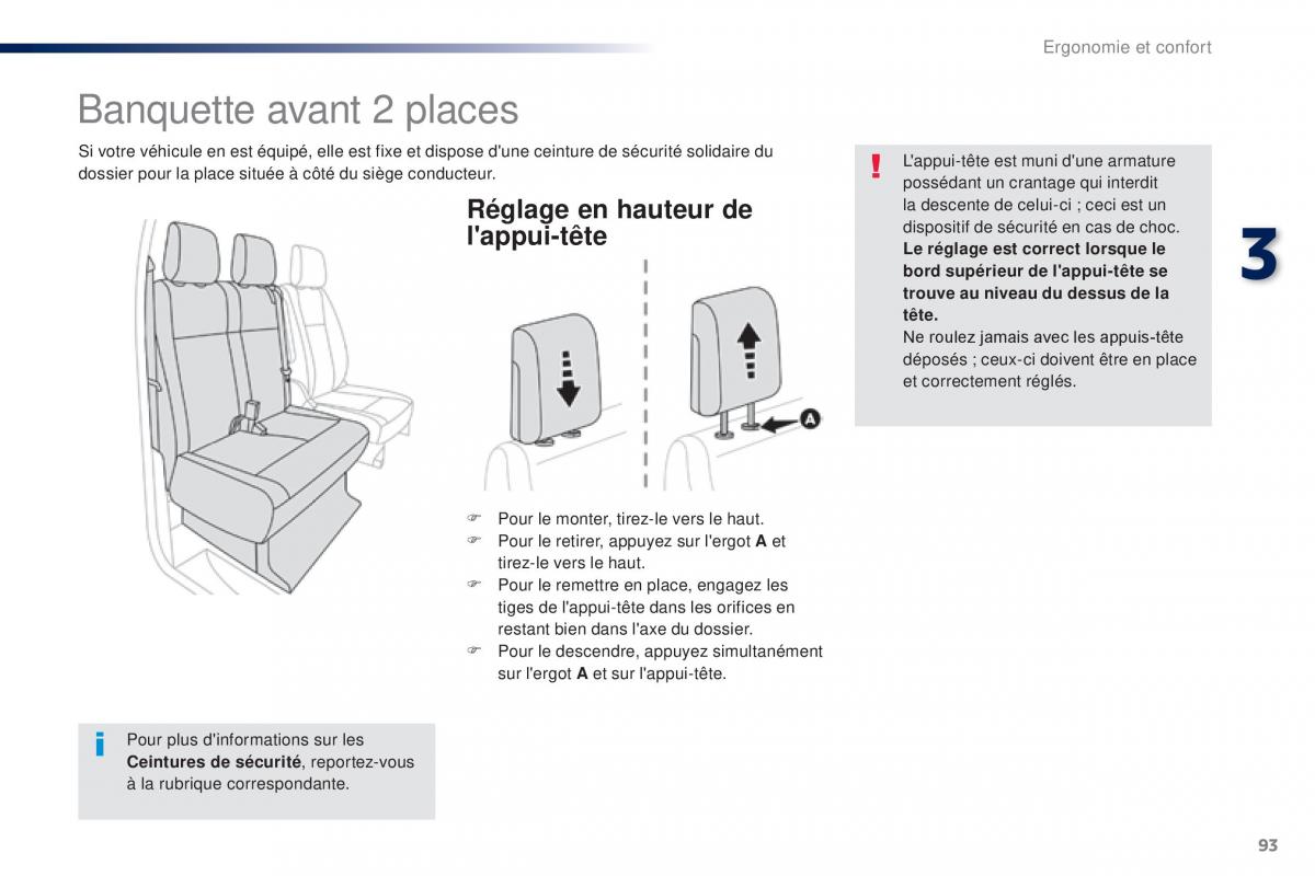 Peugeot Traveller manuel du proprietaire / page 95