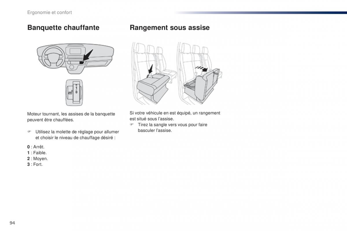 Peugeot Traveller manuel du proprietaire / page 96