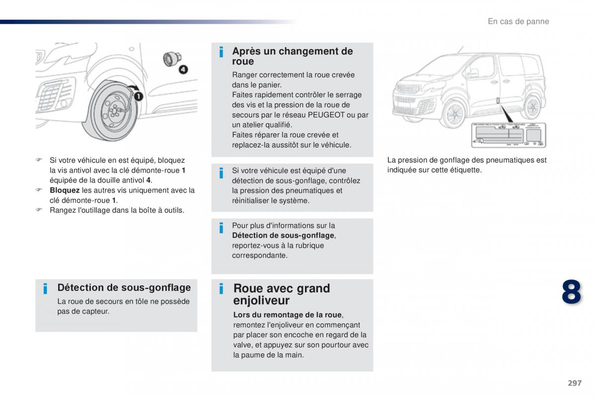 Peugeot Traveller manuel du proprietaire / page 299