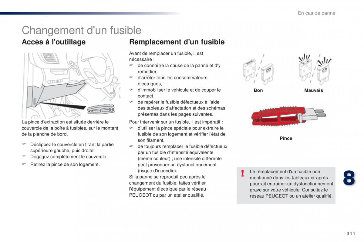 Peugeot Traveller manuel du proprietaire / page 313