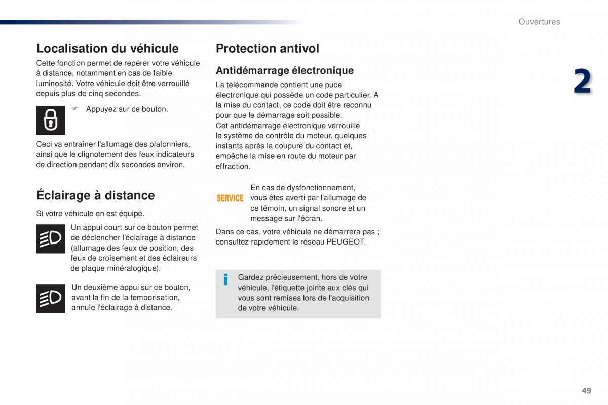 Peugeot Traveller manuel du proprietaire / page 51