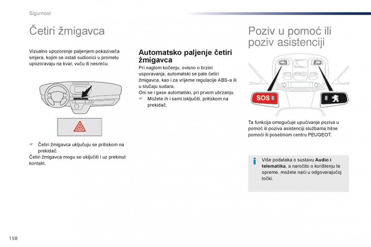 Peugeot Traveller vlasnicko uputstvo / page 160