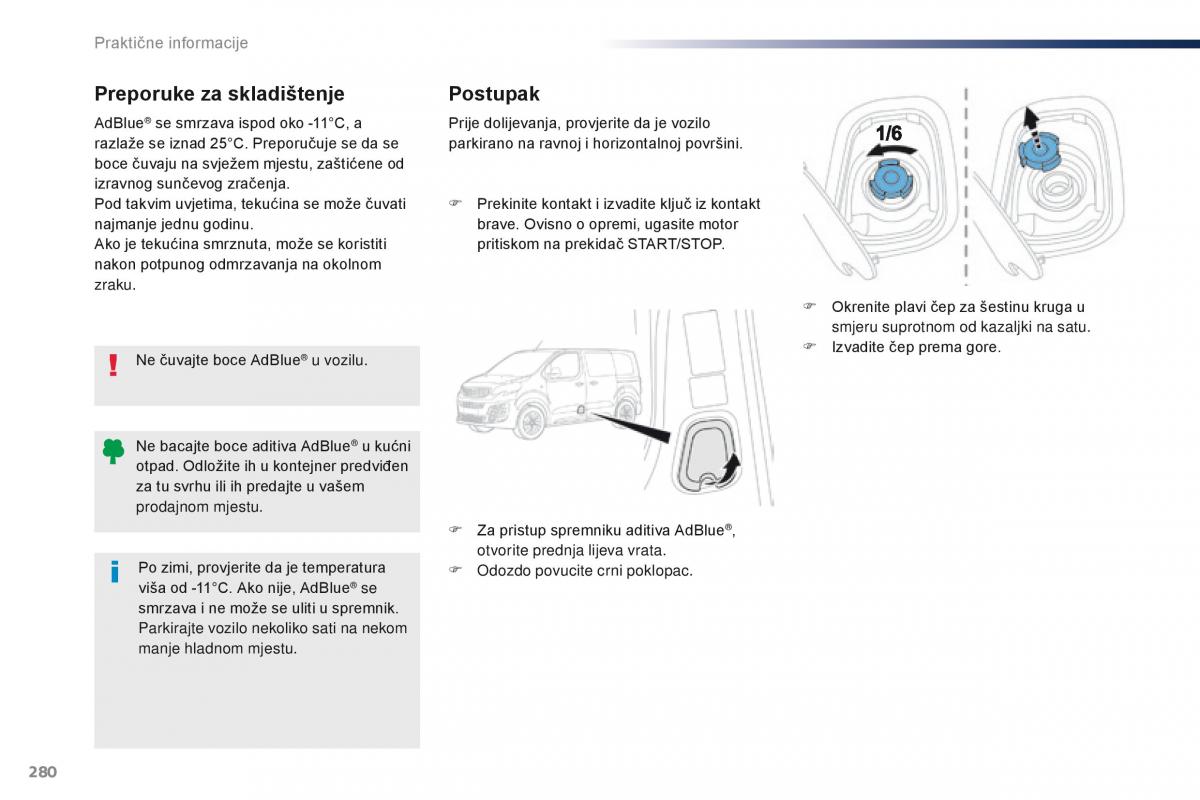 Peugeot Traveller vlasnicko uputstvo / page 282