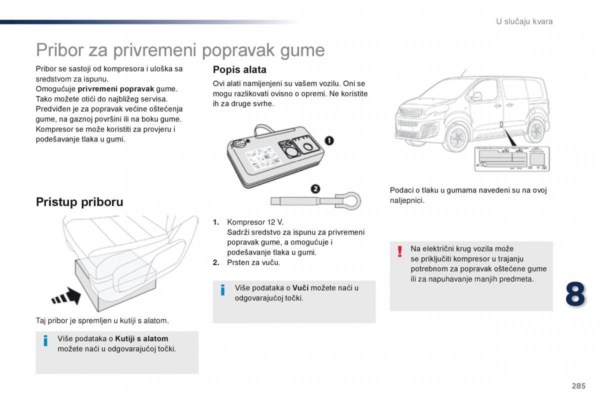 Peugeot Traveller vlasnicko uputstvo / page 287