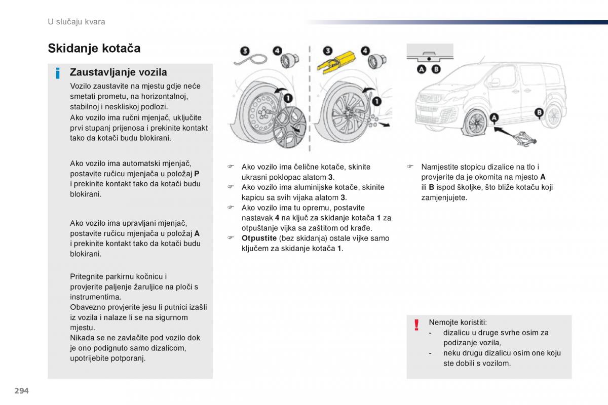 Peugeot Traveller vlasnicko uputstvo / page 296