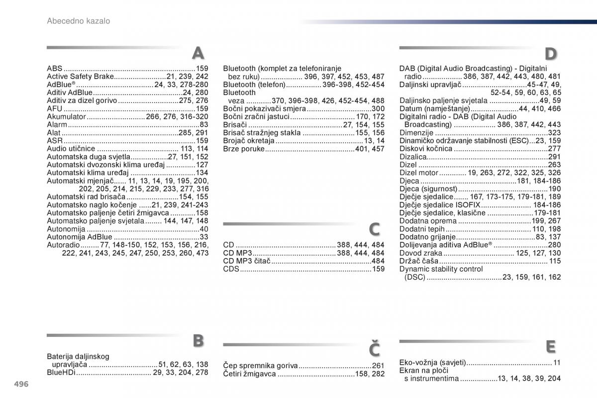 Peugeot Traveller vlasnicko uputstvo / page 498