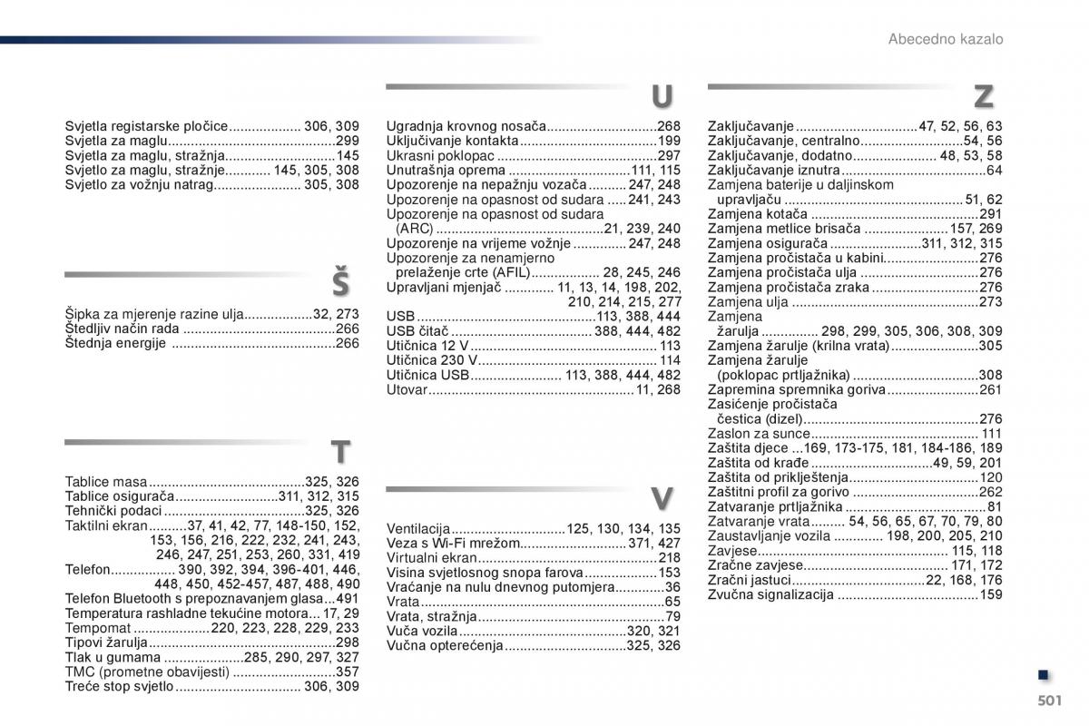 Peugeot Traveller vlasnicko uputstvo / page 503