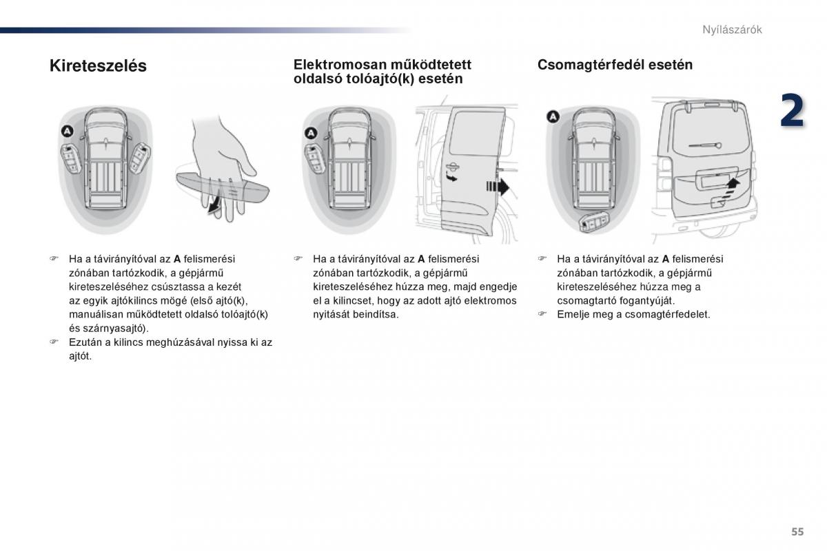 Peugeot Traveller Kezelesi utmutato / page 57