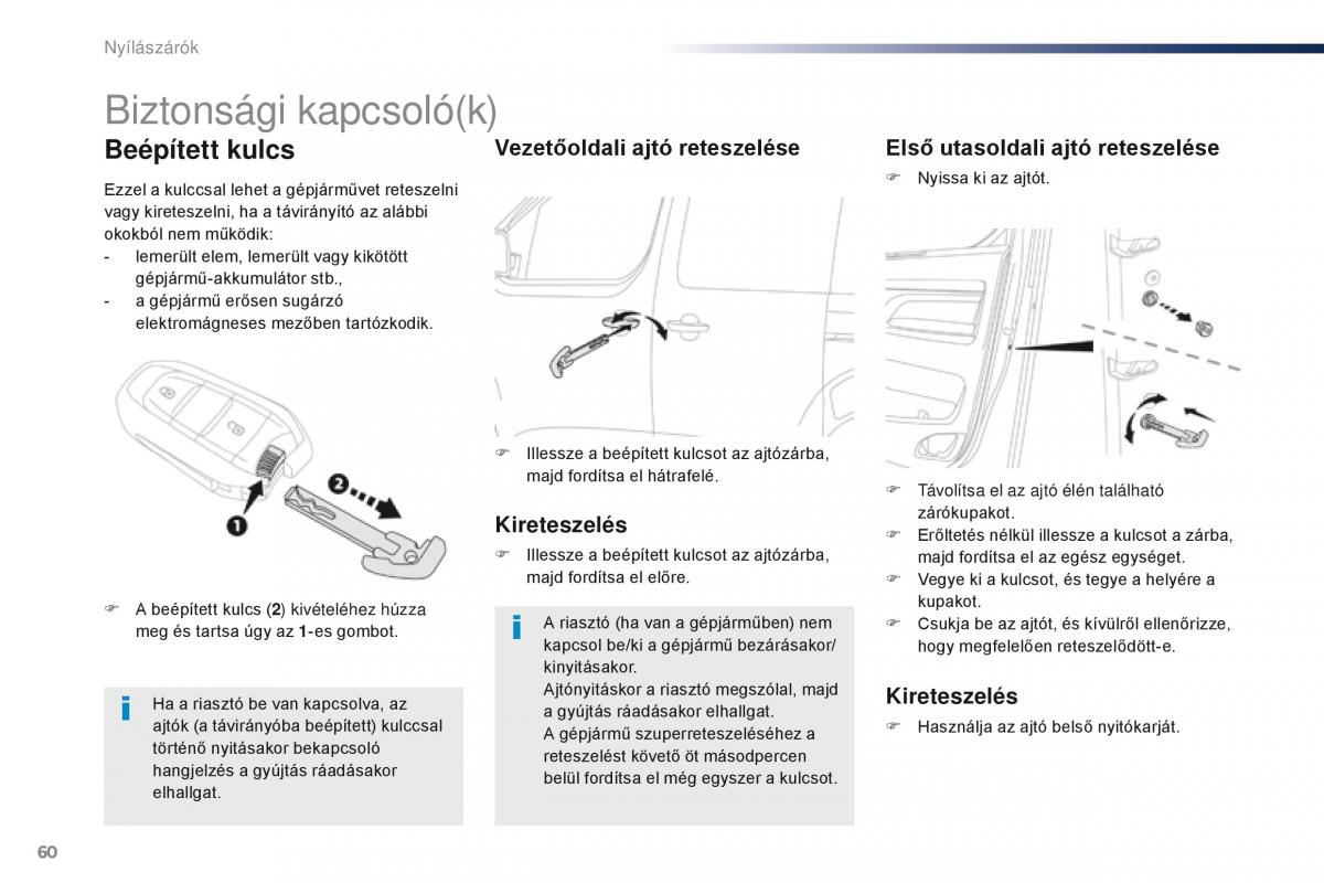 Peugeot Traveller Kezelesi utmutato / page 62