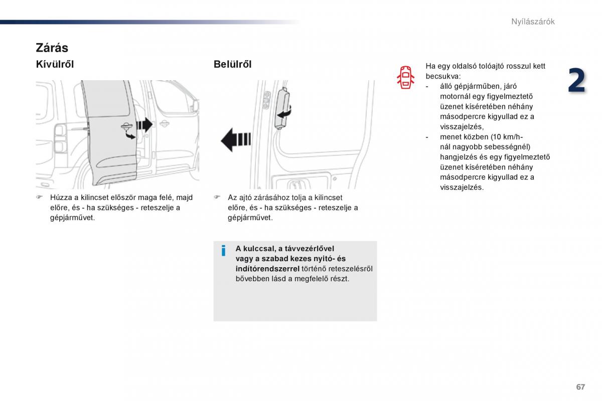 Peugeot Traveller Kezelesi utmutato / page 69