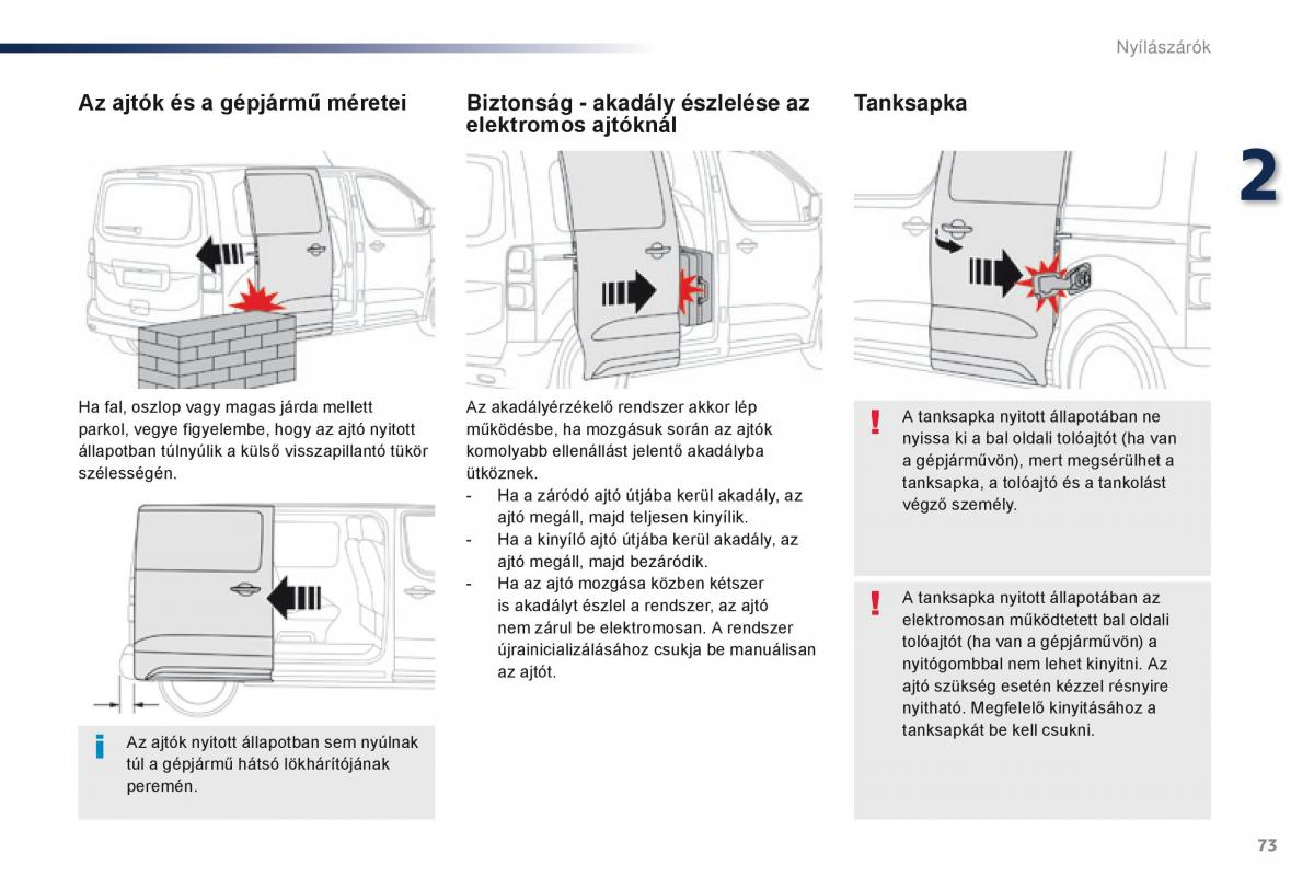 Peugeot Traveller Kezelesi utmutato / page 75