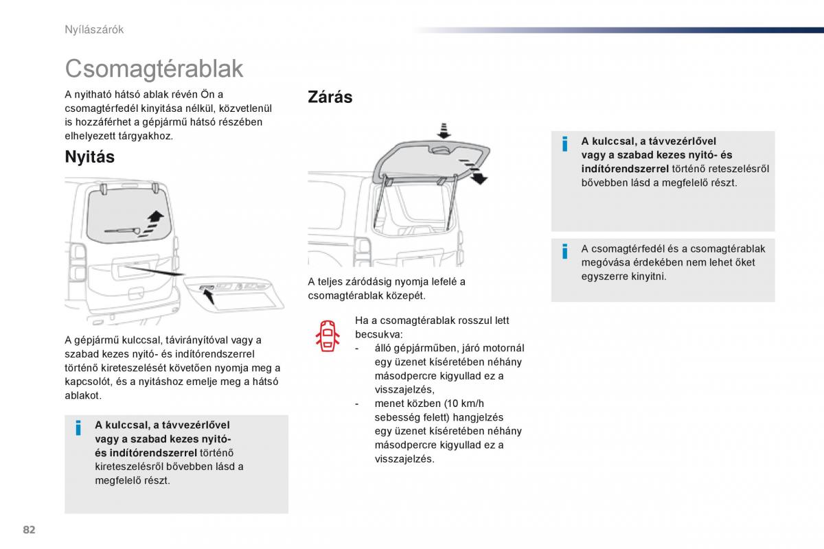 Peugeot Traveller Kezelesi utmutato / page 84