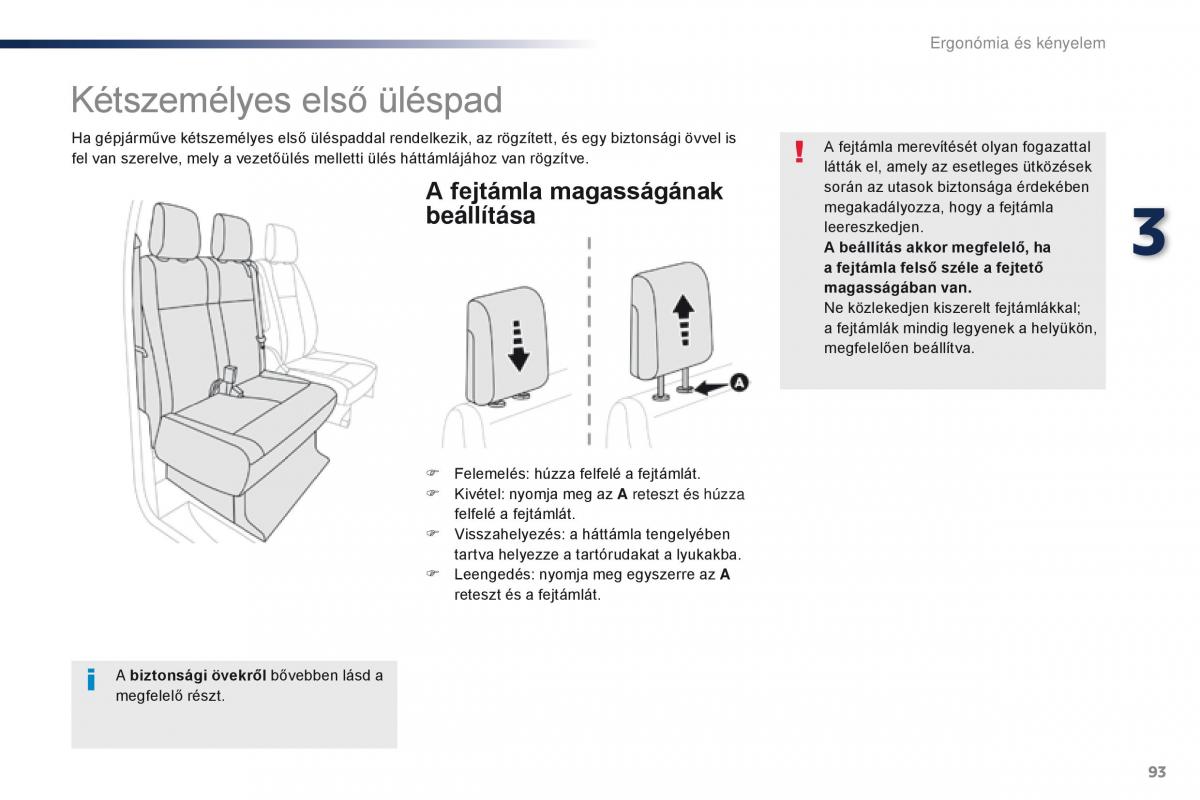 Peugeot Traveller Kezelesi utmutato / page 95