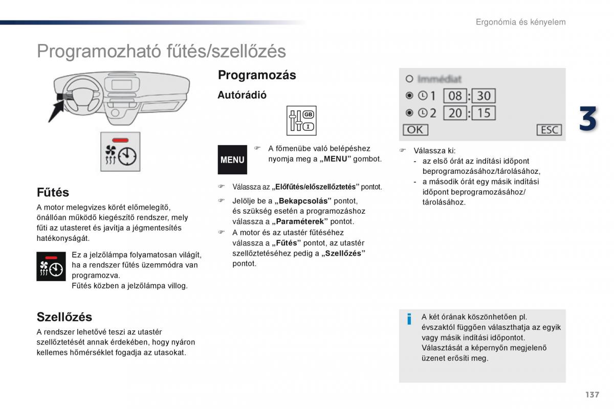 Peugeot Traveller Kezelesi utmutato / page 139