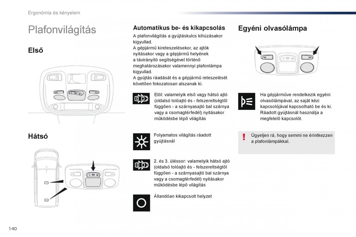 Peugeot Traveller Kezelesi utmutato / page 142