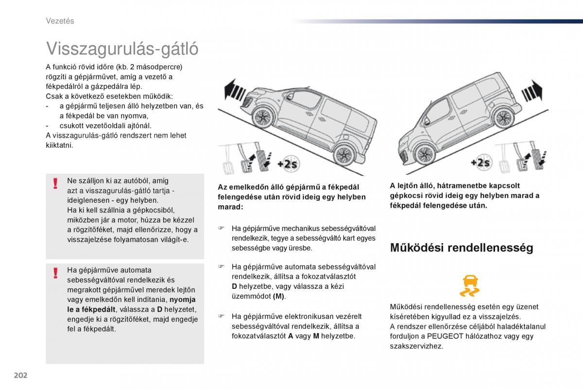 Peugeot Traveller Kezelesi utmutato / page 204