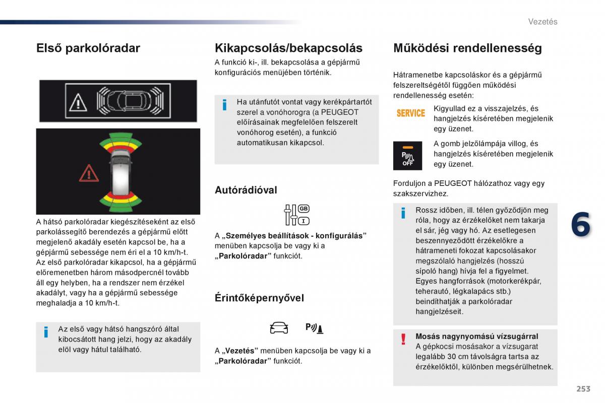 Peugeot Traveller Kezelesi utmutato / page 255